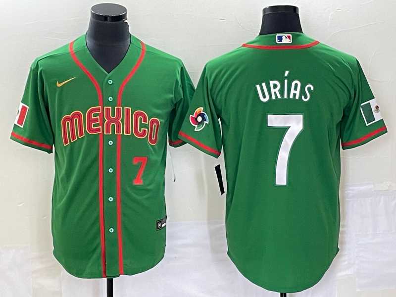 Men's Mexico Baseball #7 Julio Urias Number 2023 Green World Classic Stitched Jersey5,We sell and wholesale Men's Mexico Baseball #7 Julio Urias Number 2023 Green World Classic Stitched Jersey5 on line form chian!